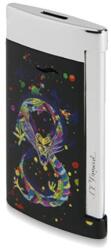 S.T. Dupont Elegáns S. T. Dupont Slim 7 Dragon szivar öngyújtó erős szúrólánggal - fekete és króm (027777)