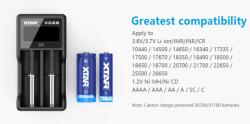 XTAR VC2S 1, 2V/3, 6V/3, 7V Ni-Mh/Ni-CD/Li-ion akkumulátor töltő (Xtar-VC2S)