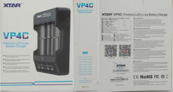 XTAR VP4C 3, 6V/3, 7V Li-ion akkumulátor töltő (VP4C)