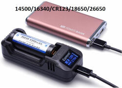 KeepPower LCD 3, 6/3, 7V Li-Ion akkumulátor töltő (CHARGERL1)