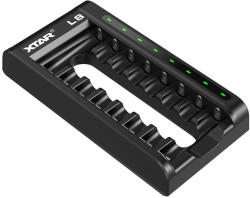 XTAR L8 1, 2V/1, 5V AA ceruza AAA mikro NiMh/Li-ion akkumulátor töltő (XTAR-L8)