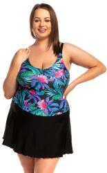 Spin Korfu ruhaszerű fürdőruha, kék, virágos, 4XL
