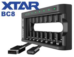 XTAR BC8 1, 2V/3, 6V Ni-Mh/Li-ion akkumulátor töltő (Xtar-BC8)
