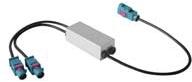 Phonocar 08558 dupla fakra antenna átalakító fantomtáppal, 40 cm-es kábel, AUDI/CITROËN/PEUGEOT/VW/SEAT/SKODA kompatibilitás (08558)