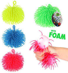 Toi-Toys Fluffy neon színű stresszlabda 12 cm-es