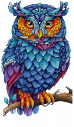 Fa puzzle 100 db-os színes A5 méretű - Bagoly