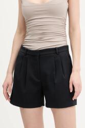 Abercrombie & Fitch rövidnadrág női, fekete, sima, magas derekú, KI149-5087 - fekete 26