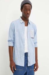 Desigual lenvászon ing ANDRES galléros, regular, 24WMCW15 - kék XL