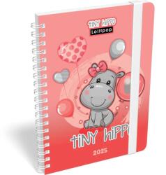 Lizzy Card Lizzy Calendar Heti tervező B6 Spirál Lollipop Tiny Hippo 2025 (24179399)