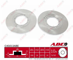  C4G013ABE ABE Hátsó féktárcsa (C4G013ABE)