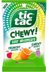 Tic Tac Chewy Sour Adventure gyümölcs ízű savanyú rágós cukorka 80g