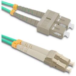 Qoltec Patchcord optikai szál LC/UPC - SC/UPC | Multimódusú | 50/125 | OM4 | Duplex | 3m (54350)