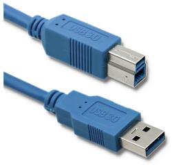 Qoltec USB 3.0 kábel nyomtatóhoz A típusú dugó | B típusú dugó | 1m (52308)