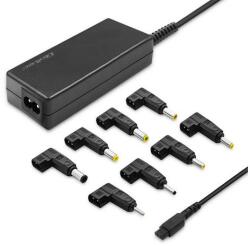 Qoltec Univerzális laptop töltőadapter 45W | Automatikus | MultiPlug | 8 csatlakozó | +tápkábel (51527)