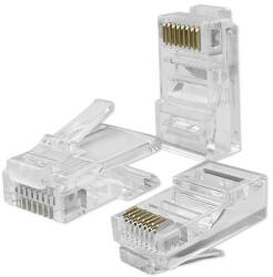 Qoltec RJ45 moduláris csatlakozó | CAT6 | UTP | Aranyozott érintkezők | 100 darab (54552)
