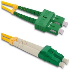 Qoltec Patchcord optikai szál SC/APC - LC/APC | Singlemódusú | 9/125 | G652D | Duplex | 5m (54038)