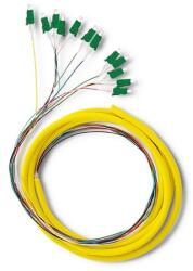 Qoltec 12 x Pigtail optikai szál LC/APC | Egymódusú | G652D | 2m (54357)