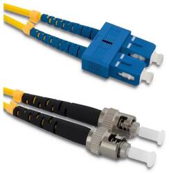Qoltec Patchcord optikai szál SC/UPC - ST/UPC | Egymódusú | 9/125 | G652D | Duplex | 5m (54062)