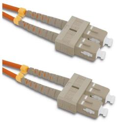 Qoltec Patchcord optikai kábel SC/UPC - SC/UPC | Multimódusú | 50/125 | OM2 | Duplex | 3m (54012)