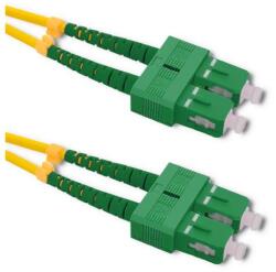 Qoltec Patchcord optikai kábel SC/APC - SC/APC | Egymódusú | 9/125 | G652D | Duplex | 1, 5m (54365)
