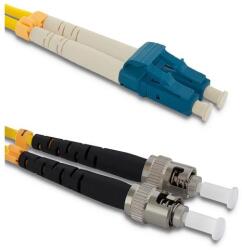 Qoltec Patchcord optikai szál LC/UPC - ST/UPC | Singlemódusú | 9/125 | G652D | Duplex | 2m (54068)