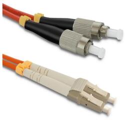 Qoltec Patchcord optikai kábel LC/UPC - FC/UPC | Multimódusú | 50/125 | OM2 | Duplex | 2m (54056)