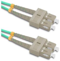 Qoltec Patchcord optikai szál SC/UPC - SC/UPC | Multimódusú | 50/125 | OM4 | Duplex | 1m (54353)