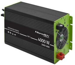 Qoltec Monolith 3 az 1-ben napelemes inverter AC töltési funkcióval | MPPT | UPS | ATS | 2000W | 4000W | 12V-ról 230V-ra | Tiszta szinuszhullám (51914)