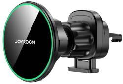 JOYROOM autós tartó (szellőzőre, mágneses, 360°, gyorstöltő, 15W, wireless) FEKETE (JR-ZS412) - bluedigital