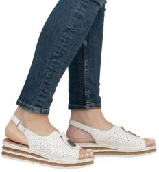 RIEKER Sandale dama casual, Rieker, piele naturala, 62902-80, alb