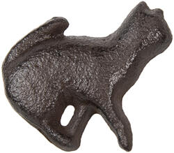 Clayre & Eef Set 4 butoni mobilier Pisica fier maro 5x3x5 cm (6Y5644)