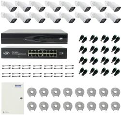 PNI Pachet NVR PNI House IP816 cu 16 camere PNI IP740 4MP, sursa, switch, cabluri, mufe si splitere (PNI-IP816-16)