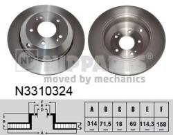 NIPPARTS Disc frana NIPPARTS N3310324 - automobilus