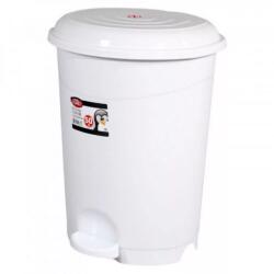  Pedálos szemetes kuka, műanyag, LUXURY fehér, kivehető kosárral, 6L UP123 (HG0665)