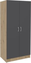 haaus Dulap Pedro, 2 Usi, Stejar Artisan/Antracit, 80 x 51 x 170 cm (925932)