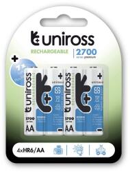 Uniross AA/ceruza 1, 2V 2700mAh Ni-MH akkumulátor 4 db/csomag