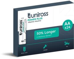 Uniross Power Plus 1, 5V LR6/AA ceruza tartós alkáli elem 24db/csomag (UPPAABX24)