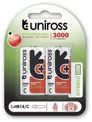 Uniross C/baby 1, 2V 3000mAh Ni-MH HYBRIO akkumulátor 2db/csomag