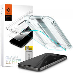 Spigen Folie de protectie Ecran Spigen EZ FIT pentru Apple iPhone 15 Pro, Sticla Securizata, Full Glue, 2.5D AGL06898 (AGL06898)