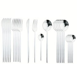 Cheffinger Set tacamuri din inox 24 de piese Cheffinger, Silver (CF22126) Tacam