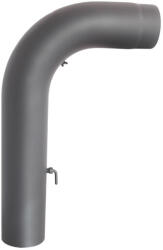 DARCO Kályha Bekötő Könyök Tisztító Nyílással és Elzáró Szeleppel 130mm (kgsr130/90-cz2-w)