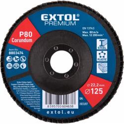 Extol lamellás csiszoló , 125 mm, P80 (8803474)