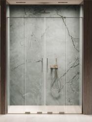 NEW TRENDY Smart zuhanyajtók 160 cm tolható fegyverszürke szín csiszolt/átlátszó üveg EXK-7836 (EXK7836)