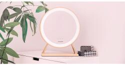 Humanas HM04 kerek álló smiktükör, 40 cm átmérő, LED, integrált érintő gombok, 3 színhőmérséklet, arany (HS-HM04 GOLD)