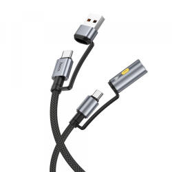 hoco. Cablu Date si Incarcare USB-C / USB-A - USB-C / Bricheta Electrica HOCO U138, 60W, 1.2m, Negru - gsmnet