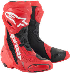 Alpinestars Racing Supertech R Vented motoroscsizma, fekete-fehér-piros (2220121-3029)