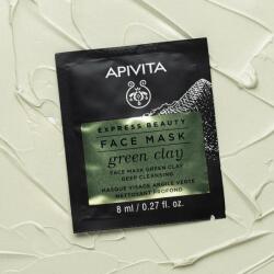 Apivita Express Beauty Mélytisztító Arcmaszk Zöld Agyaggal (2x8ml) - KIFUTÓ TERMÉK