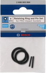 Bosch Retaining Ring and Pin Set for PRO Impact Socket, 1/4" , 4 részes 2608003064 (2608003064)