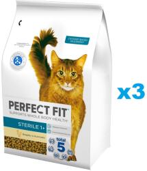 Perfect Fit Sterile 1+ 3x2, 8 kg hrana pisici sterilizate, cu pui