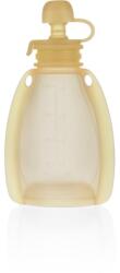 Zopa Silicone Refillable Baby Food Pouch tasakos püré 0 m+ Transparent Yellow 120 ml